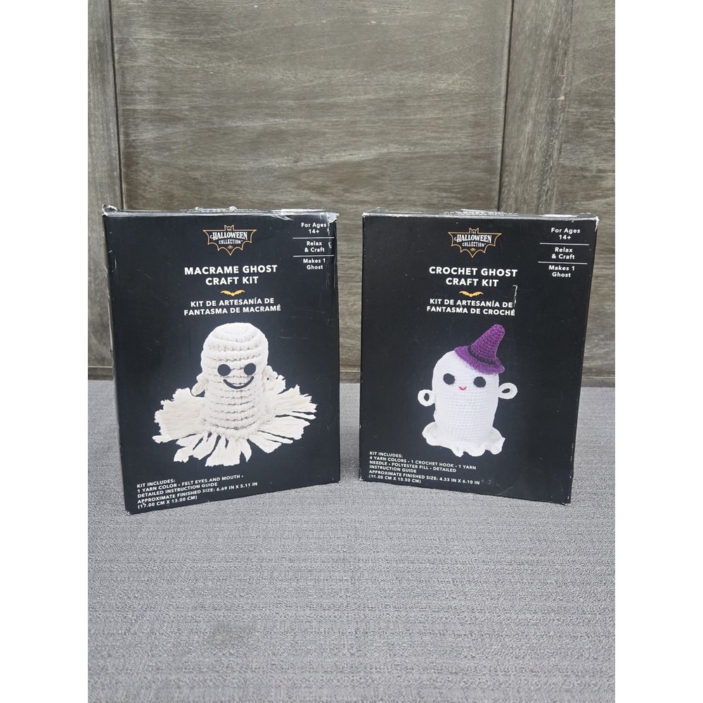 The Halloween Collection 2025 Crochet & Macrame Ghost Craft Kit by Aldi - 2 Kits